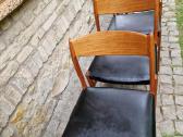 Vintažinės Mid Century tikmedžio/odos kėdės - nuotraukos Nr. 24