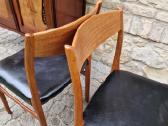 Vintažinės Mid Century tikmedžio/odos kėdės - nuotraukos Nr. 30