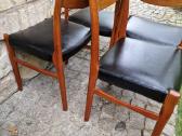 Vintažinės Mid Century tikmedžio/odos kėdės - nuotraukos Nr. 33