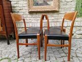 Vintažinės Mid Century tikmedžio/odos kėdės - nuotraukos Nr. 36