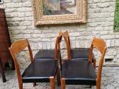 Vintažinės Mid Century tikmedžio/odos kėdės - nuotraukos Nr. 37