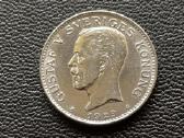 (399) 1 krona 1929m. Švedija sidabras 800 - nuotraukos Nr. 2