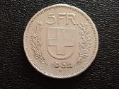(404) 5 frankai 1932m. Šveicarija sidabras 835