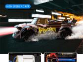 Udirc 1/16 Drift ralio mašinėlė 2x baterijos pried - nuotraukos Nr. 15