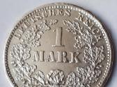 1 marke Vokietija 1909m.sidabras 0,900