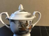 Japonų porceliano cukrinė ir 2 lėkštutės - nuotraukos Nr. 2