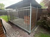 Cinkuotas šuns volijeras su būda 2x4m