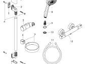 Dušo komplektas Hansgrohe Croma 100, 27085000 - nuotraukos Nr. 2