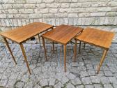 Vintažiniai mid century riešutmedžio staliukai - nuotraukos Nr. 12
