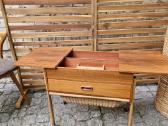 Vintažinis mid century rankdarbių staliukas - nuotraukos Nr. 5