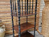 Vintažinė mid century medžio masyvo etažerė