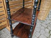Vintažinė mid century medžio masyvo etažerė - nuotraukos Nr. 5