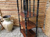 Vintažinė mid century medžio masyvo etažerė - nuotraukos Nr. 9