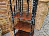 Vintažinė mid century medžio masyvo etažerė - nuotraukos Nr. 15