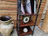 Vintažinė mid century medžio masyvo etažerė - nuotraukos Nr. 19