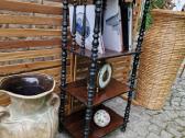 Vintažinė mid century medžio masyvo etažerė - nuotraukos Nr. 20