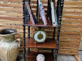 Vintažinė mid century medžio masyvo etažerė - nuotraukos Nr. 23