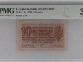 Lietuva 20 Centu 1922 m. Pmg 30
