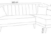 Kampinė sofa - lova Kalune Design Aqua Kose - nuotraukos Nr. 3
