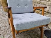 Vintažinis mid century bukmedžio fotelis - nuotraukos Nr. 2