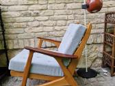 Vintažinis mid century bukmedžio fotelis - nuotraukos Nr. 11