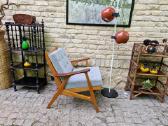 Vintažinis mid century bukmedžio fotelis - nuotraukos Nr. 22