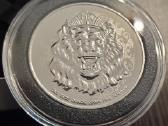1 oz Platininė moneta. Roaring lion reverse proof - nuotraukos Nr. 2