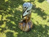 Senovinė spalvoto stiklo vaza - nuotraukos Nr. 2
