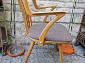 Vintažinė mid century bukmedžio masyvo kėdė - nuotraukos Nr. 13