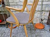Vintažinė mid century bukmedžio masyvo kėdė - nuotraukos Nr. 23