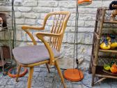 Vintažinė mid century bukmedžio masyvo kėdė - nuotraukos Nr. 25