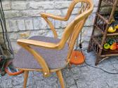 Vintažinė mid century bukmedžio masyvo kėdė - nuotraukos Nr. 31