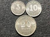 (206) 5,10,20 centų Malaja. 10 ir 20 sidabras.