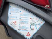 Raudonas trijų dalių vežimėlis autokėdutė - nuotraukos Nr. 3