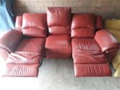 Trivietė odinė "begana"sofa - nuotraukos Nr. 15