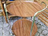 Vintažinis mid century servantas/baro vežimėlis - nuotraukos Nr. 35