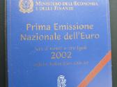 Italija 2002m oficialus Eurų rinkinys Unc