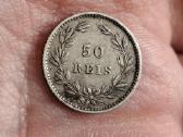 Portugalija 50 reis 1889 sidabras