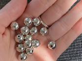 Nauji sidabro spalvos karoliukai 10mm 500 vnt - nuotraukos Nr. 2