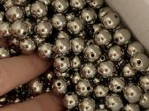 Nauji sidabro spalvos karoliukai 10mm 500 vnt - nuotraukos Nr. 3