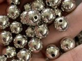 Nauji sidabro spalvos karoliukai 10mm 500 vnt - nuotraukos Nr. 4