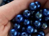 Nauji melyni plastikiniai karoliukai 10mm, 500 vnt - nuotraukos Nr. 5