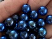 Nauji melyni plastikiniai karoliukai 10mm, 500 vnt - nuotraukos Nr. 6