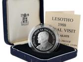 Lesotho 1988 Popiežiaus vizitas sidabras