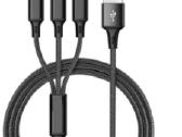 3in1 Usb įkrovimo laidas (iPhone / Type-c / Micro