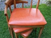 Vintažinės mid century riešutmedžio kėdės - nuotraukos Nr. 5