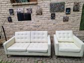 Vintažinė "Knoll studio" dvisėdė sofutė su foteliu - nuotraukos Nr. 2