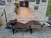 Vintažinis autorinis poilsio gultas/šezlongas Lc4 - nuotraukos Nr. 3