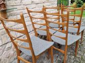 Vintažinės mid century bukmedžio kėdės