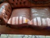 Odinė sofa ir du foteliai - nuotraukos Nr. 2